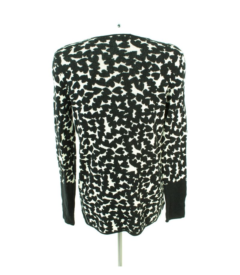OUI TRES JOLIE Damen Pullover Gr. DE 36 Beige/Schwarz Baumwolle – Foto 4