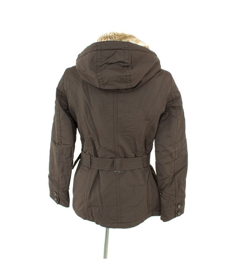 Esprit Damen Jacke Freizeit Kapuzenjacke Gr. DE 36 Braun – Foto 3