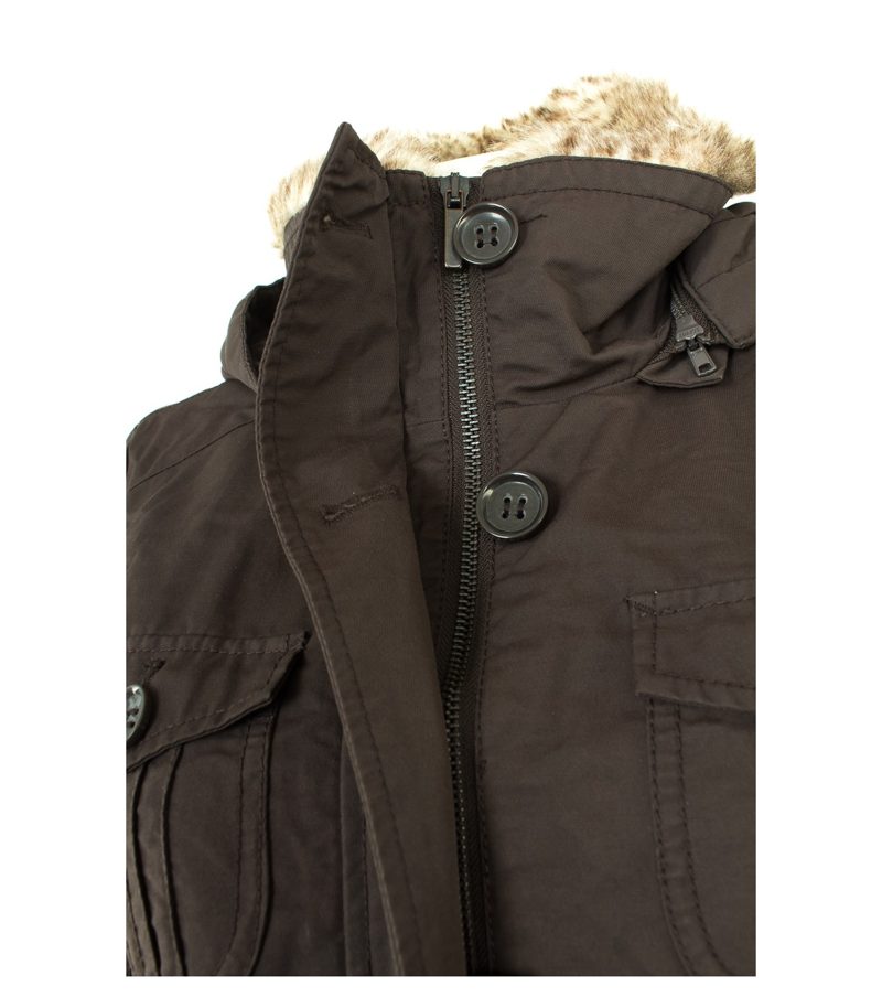 Esprit Damen Jacke Freizeit Kapuzenjacke Gr. DE 36 Braun – Foto 4