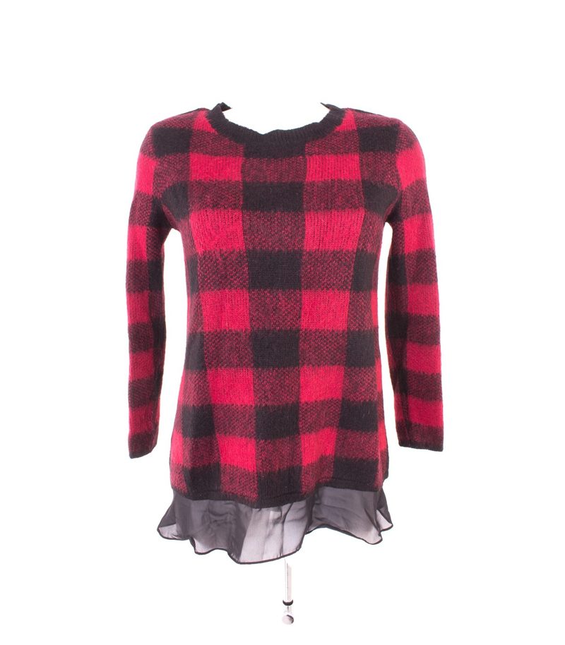 asos maternity Damen Pullover Gr. EU 36 Rot/Schwarz Wolle – Foto 1