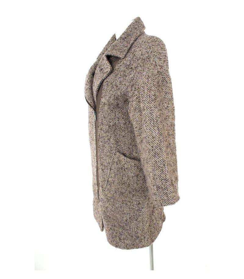 ZARA Damen BASIC Mantel Gr. M Mehrfarbig Wolle – Foto 2