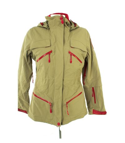 ESCADA SPORT Damen Jacke Kapuzenjacke Outdoor Freizeit GR. DE 36 Beige/Rot