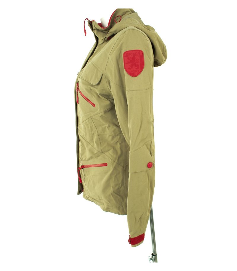 ESCADA SPORT Damen Jacke Kapuzenjacke Outdoor Freizeit GR. DE 36 Beige/Rot – Foto 3