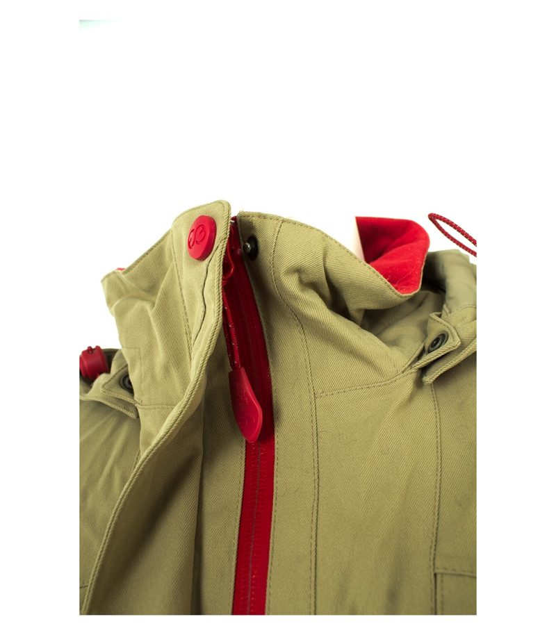 ESCADA SPORT Damen Jacke Kapuzenjacke Outdoor Freizeit GR. DE 36 Beige/Rot – Foto 5