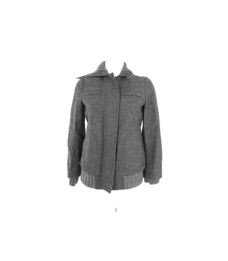 STEFANEL Damen Jacke Gr. DE 36 Grau Viskose – Foto 1