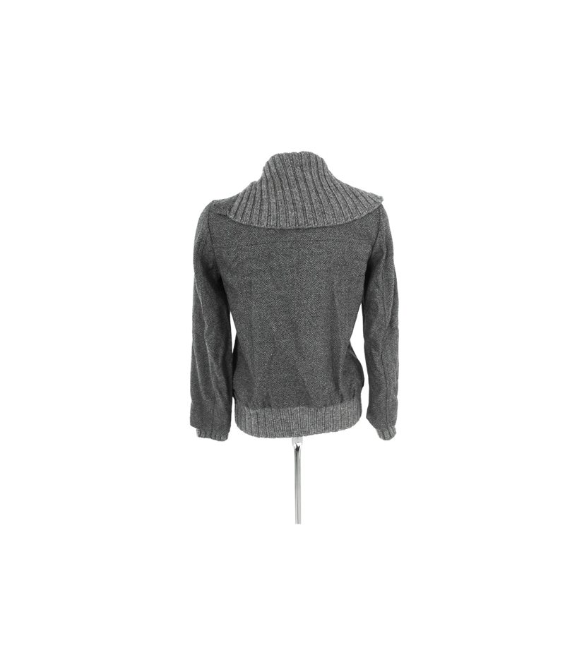 STEFANEL Damen Jacke Gr. DE 36 Grau Viskose – Foto 4