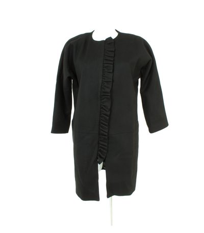 COS Damen Mantel Trenchcoat GR.DE 38 Schwarz Wolle