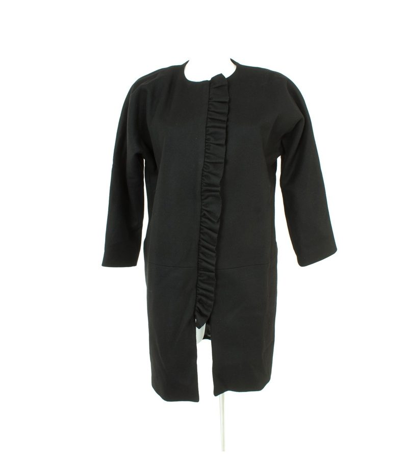 COS Damen Mantel Trenchcoat GR.DE 38 Schwarz Wolle – Foto 1