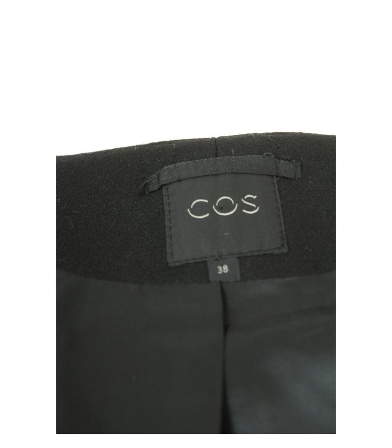 COS Damen Mantel Trenchcoat GR.DE 38 Schwarz Wolle – Foto 7