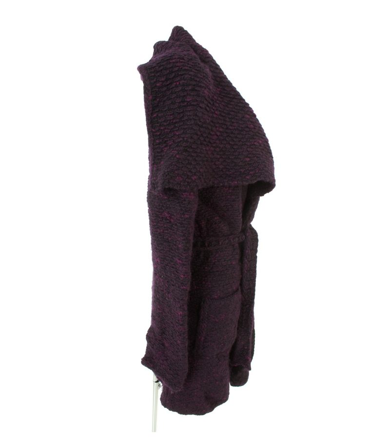 HUGO BOSS Damen Strickmantel Mantel GR. S Violett Wolle – Foto 3