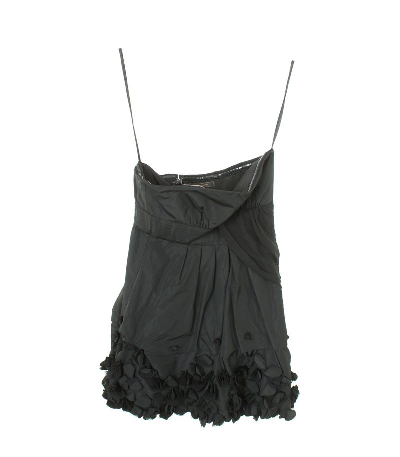 BCBGMAXAZRIA Damen Kleid Abendkleid GR.2/DE 34 Schwarz Seide – Foto 1
