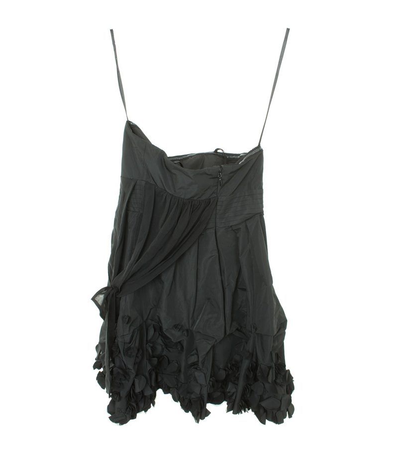 BCBGMAXAZRIA Damen Kleid Abendkleid GR.2/DE 34 Schwarz Seide – Foto 2