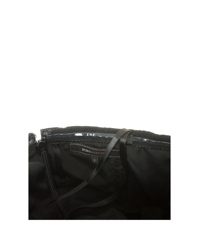 BCBGMAXAZRIA Damen Kleid Abendkleid GR.2/DE 34 Schwarz Seide – Foto 3