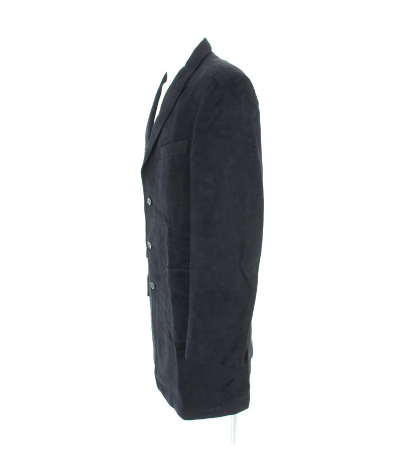 HUGO BOSS Herren Mantel Gr. 52 Blau Baumwolle Viskose – Foto 2