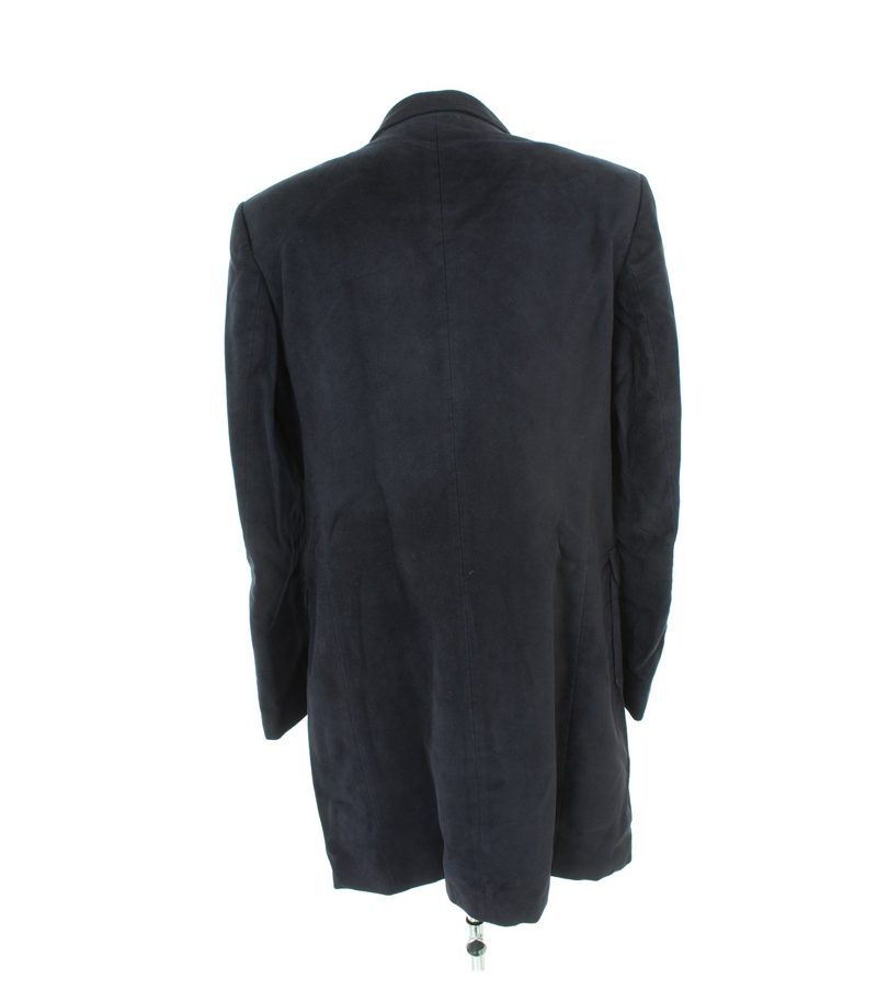 HUGO BOSS Herren Mantel Gr. 52 Blau Baumwolle Viskose – Foto 4