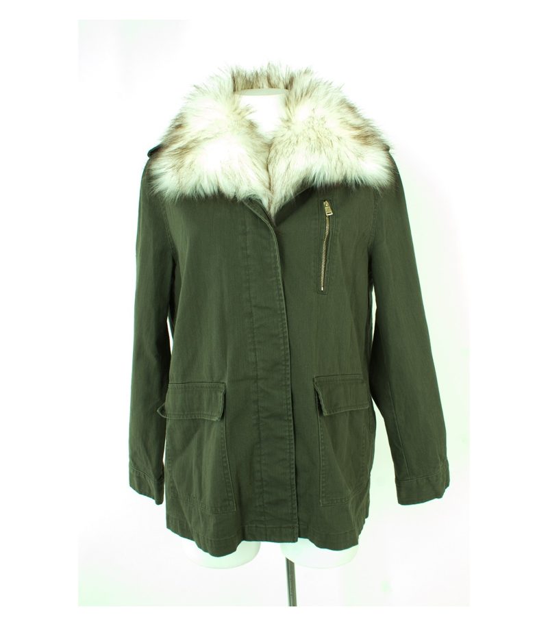 RIVER ISLAND Damen Jacke Gr. UK 14/DE 40 Khaki Baumwolle – Foto 1