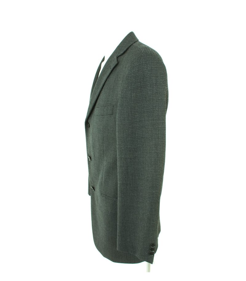 HUGO BOSS Herren Sakko Gr. 98 Schwarz/Beige Wolle – Foto 4