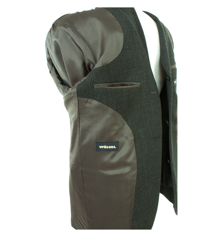 HUGO BOSS Herren Sakko Gr. 98 Schwarz/Beige Wolle – Foto 9