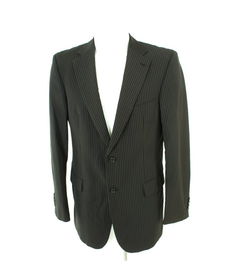 strellson Herren Sakko Slim Fit 120´S Gr.94 Schwarz/Grau Wolle – Foto 1