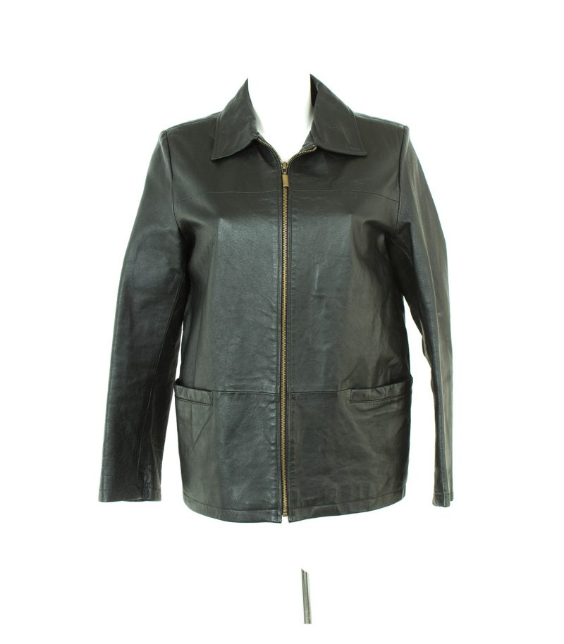 JOY Damen Lederjacke Gr. DE 40 Schwarz Leder – Foto 1