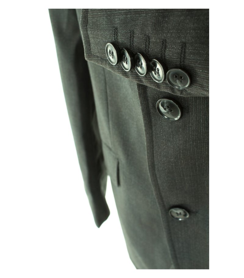 STONES Herren Anzug Sakko Hose Gr. 102 Grau Wolle – Foto 3