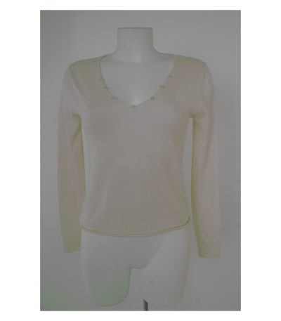 Berenice Damen Pullover Gr. M Beige Kaschmir