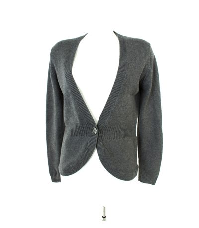 BRAX FEEL GOOD Damen Strickjacke Gr.DE 42 Grau Strick Wolle