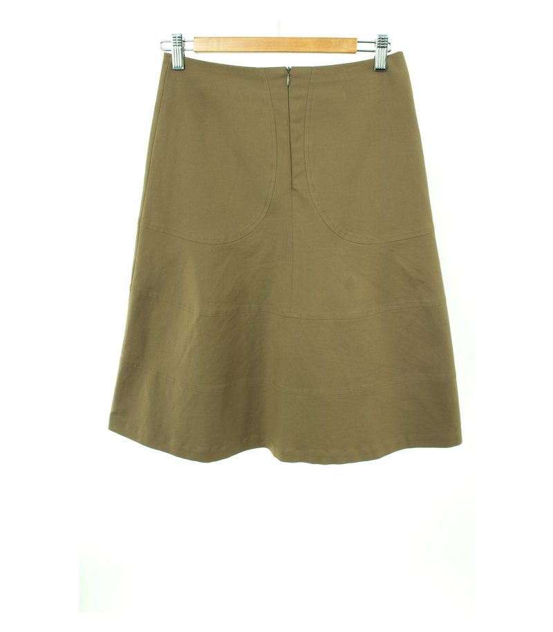 JIL SANDER Damen Rock GR. DE 34 Grau Baumwolle – Foto 2