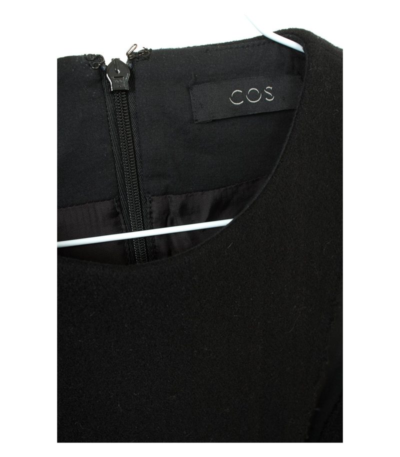 COS Damen Kleid Gr. DE 34 Schwarz Wolle – Foto 3