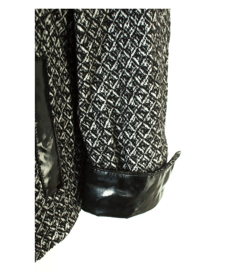 HAUBER Damen Blazer Gr. DE 44 Schwarz/Weiß Baumwolle Wolle – Foto 4