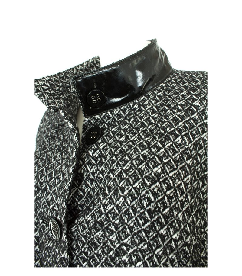 HAUBER Damen Blazer Gr. DE 44 Schwarz/Weiß Baumwolle Wolle – Foto 5
