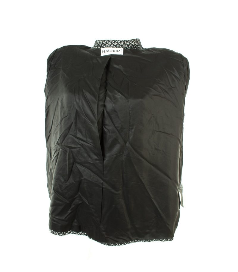 HAUBER Damen Blazer Gr. DE 44 Schwarz/Weiß Baumwolle Wolle – Foto 6