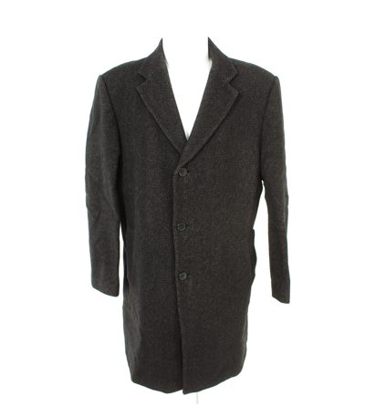 Strellson Herren Mantel Trenchcoat Gr. 52 Schwarz/Braun Wolle