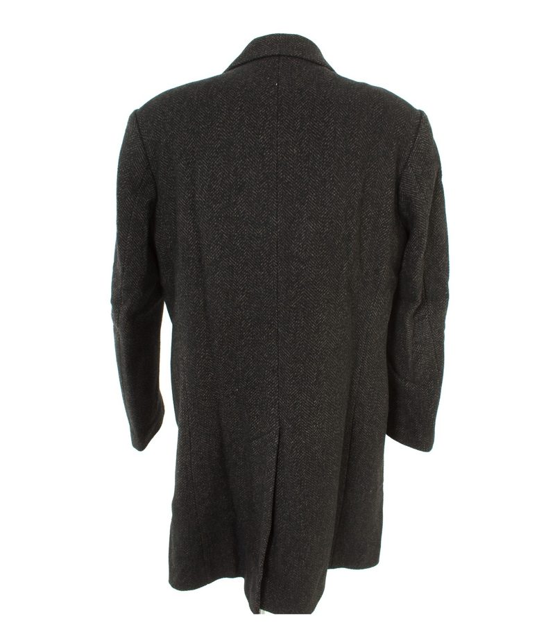 Strellson Herren Mantel Trenchcoat Gr. 52 Schwarz/Braun Wolle – Foto 3