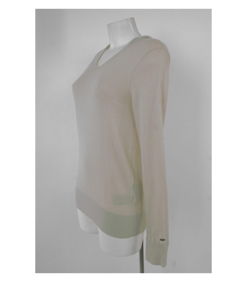 Hilfiger Denim nyc Damen Pullover Gr. M Beige Kaschmir Wolle – Foto 2