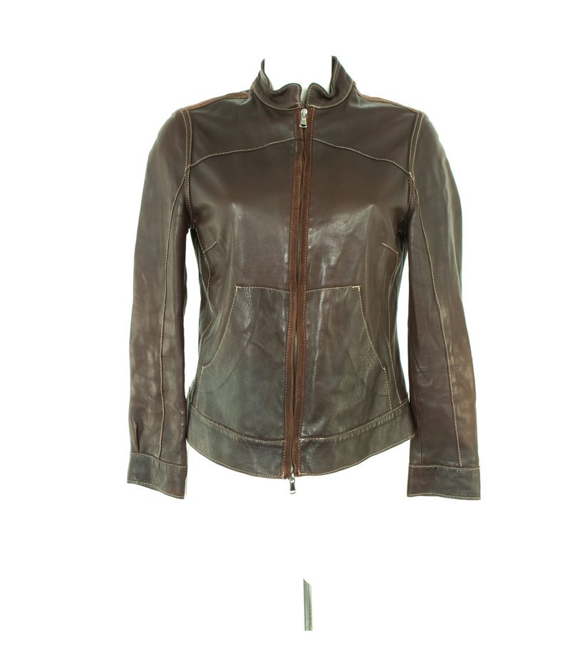 PREVIEW Damen Lederjacke Gr. IT 46/DE 40 Braun Leder – Foto 1