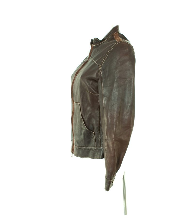PREVIEW Damen Lederjacke Gr. IT 46/DE 40 Braun Leder – Foto 2