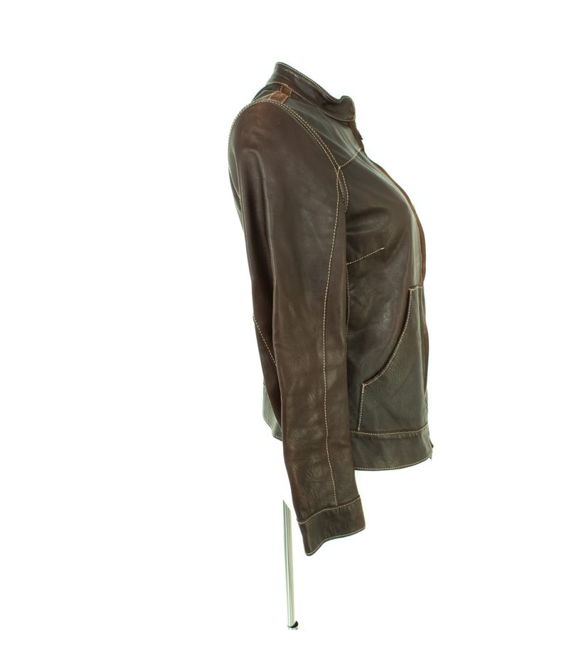 PREVIEW Damen Lederjacke Gr. IT 46/DE 40 Braun Leder – Foto 3