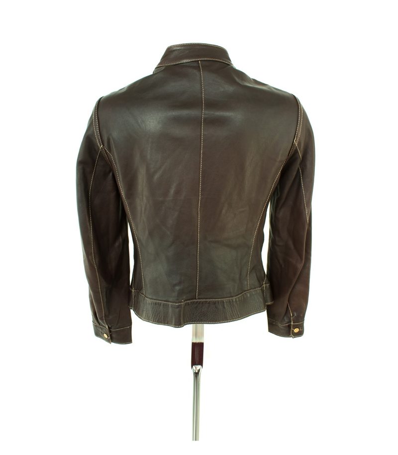 PREVIEW Damen Lederjacke Gr. IT 46/DE 40 Braun Leder – Foto 4