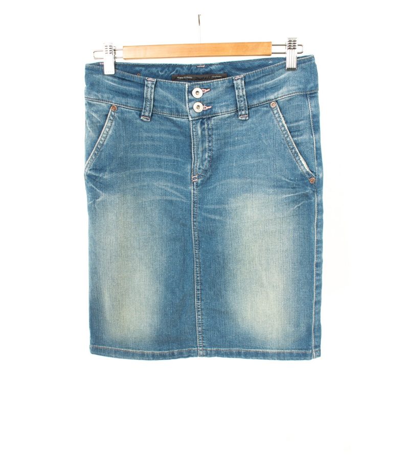 Marc O'Polo Damen Jeansrock Rock Gr. 27 Blau Denim Baumwolle – Foto 1