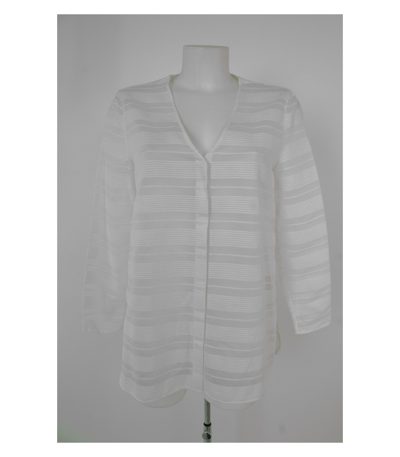 Massimo Dutti Damen Bluse Shirt Gr. DE 36 Weiß Baumwolle
