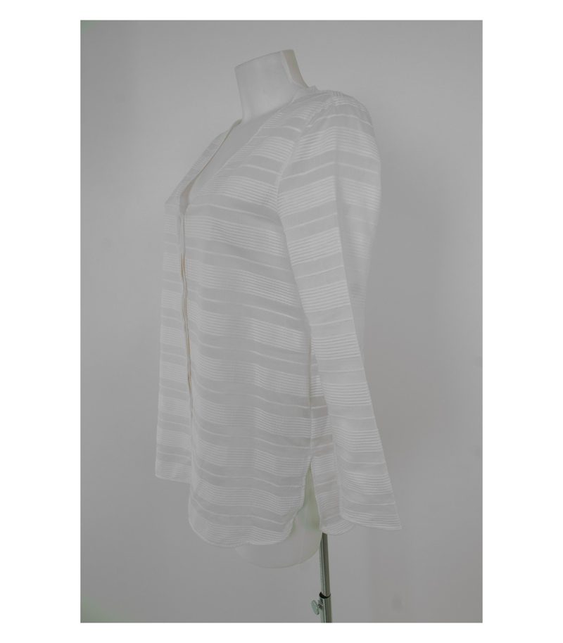 Massimo Dutti Damen Bluse Shirt Gr. DE 36 Weiß Baumwolle – Foto 4