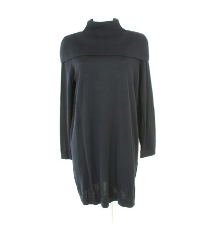 COS Damen Kleid Strickkleid Gr. L Blau Wolle