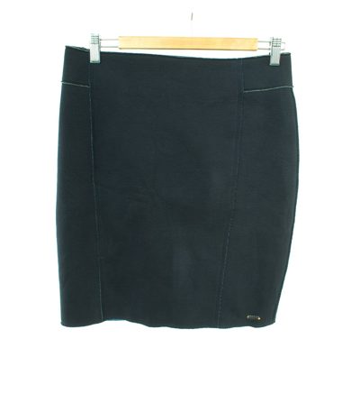 HUGO BOSS Damen Rock Gr. M Blau Baumwolle
