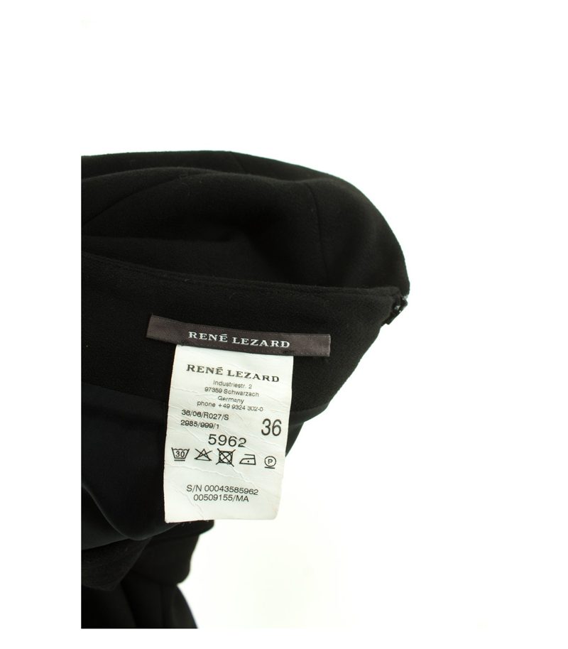 RENE LEZARD Damen Rock Gr. DE 36 Schwarz Viskose – Foto 3