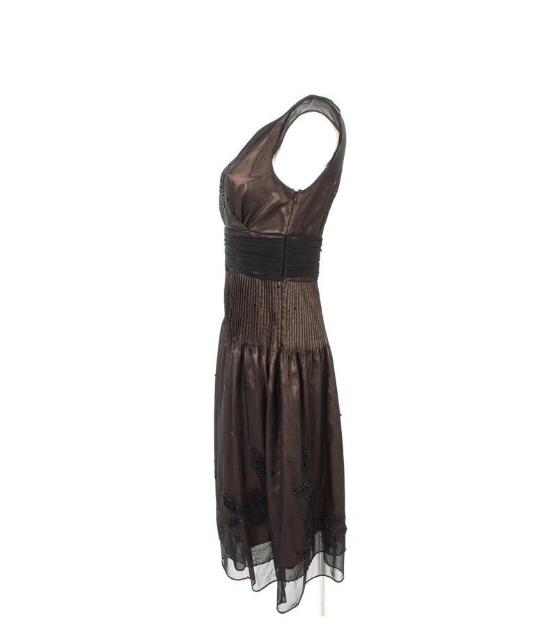 LAURA ASHLEY Damen Kleid Abendkleid Gr. DE 36 Braun – Foto 2