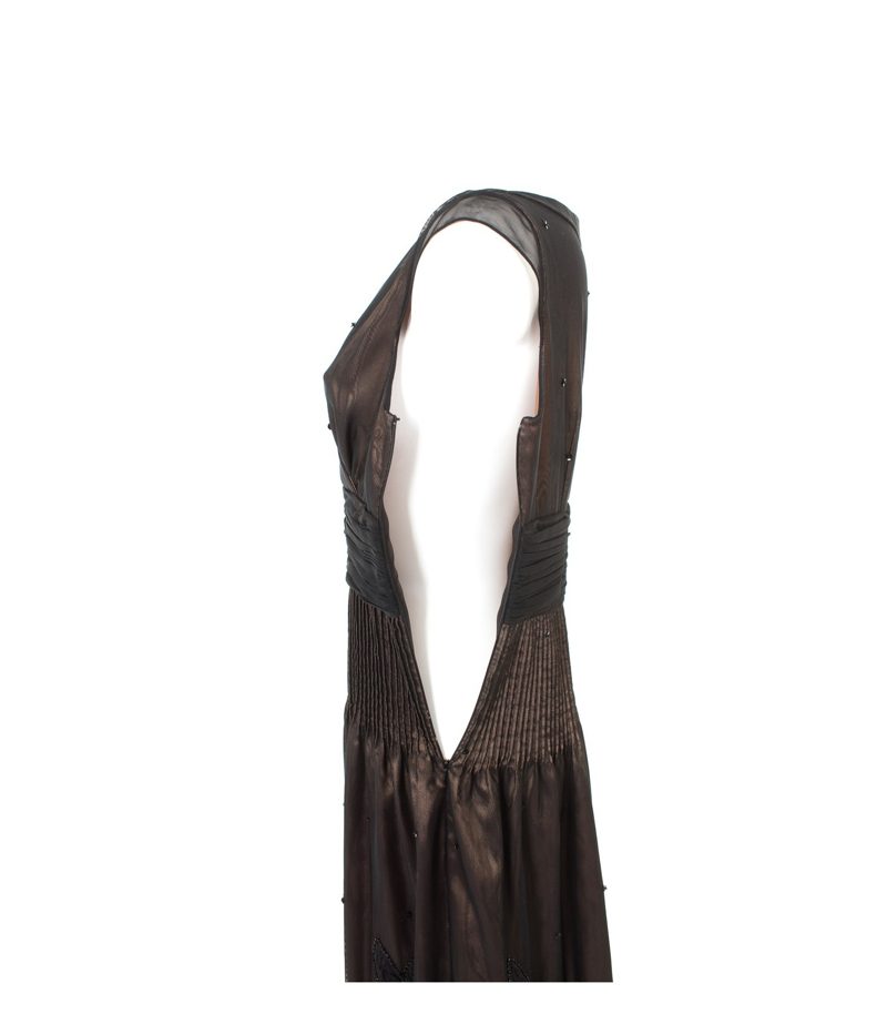 LAURA ASHLEY Damen Kleid Abendkleid Gr. DE 36 Braun – Foto 5