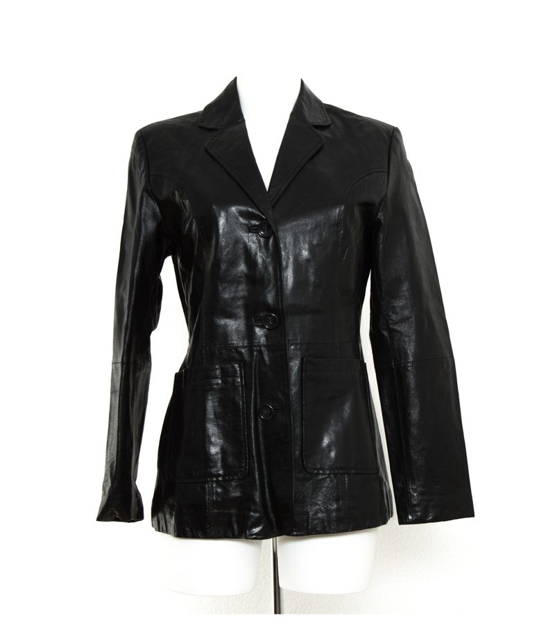 REVIEW Damen Lederjacke Übergangsjacke Blazer Gr. 38 Leder – Foto 1