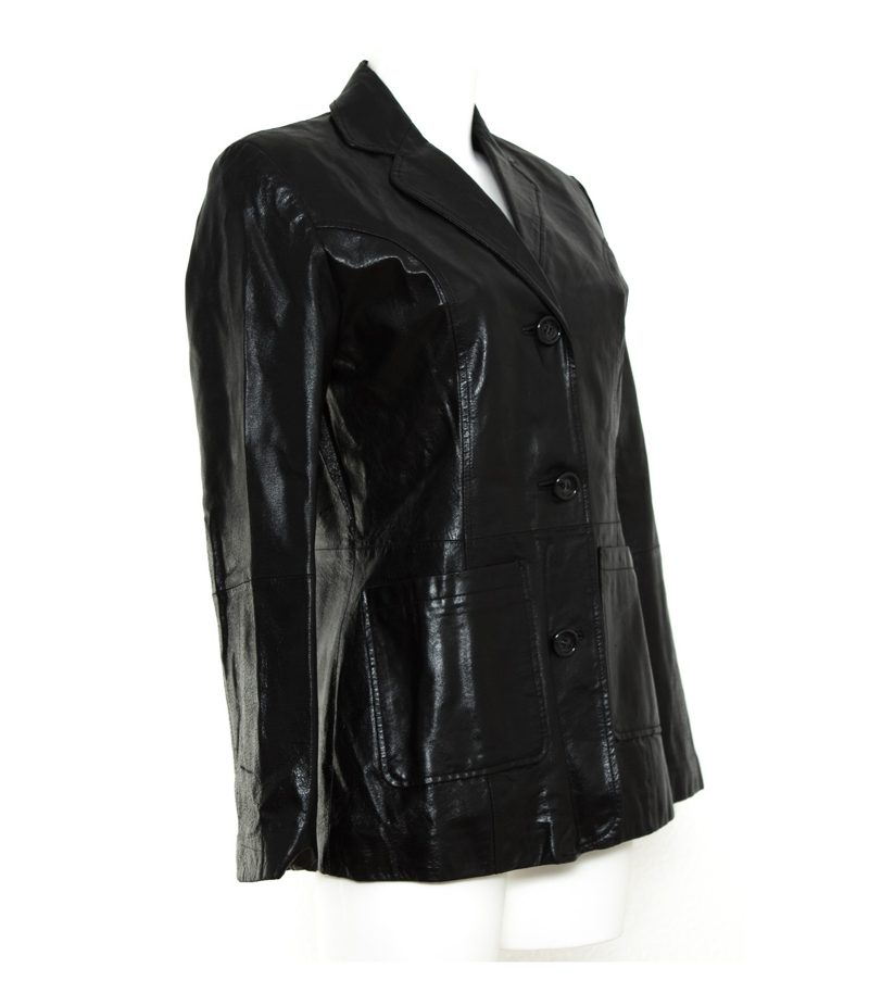 REVIEW Damen Lederjacke Übergangsjacke Blazer Gr. 38 Leder – Foto 2