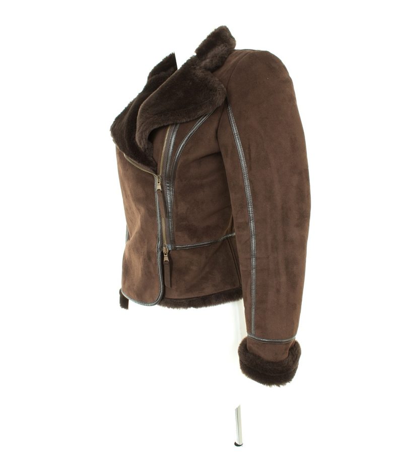 UNITED COLORS OF BENETTON Damen Jacke Gr. IT 42 DE 36 Braun – Foto 2